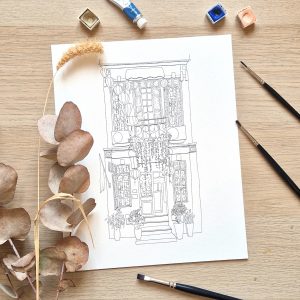 Coloriage aquarelle • 5 Spice Restaurant, Vietnam