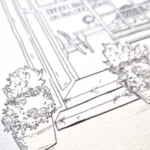 Litchi Blossom Tea Room - Coloriage Aquarelle