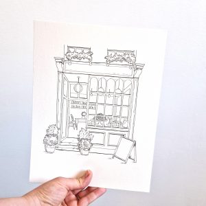 Litchi Blossom Tea Room - Coloriage Aquarelle