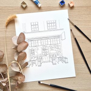 Paper and Cup - Coloriage Aquarelle