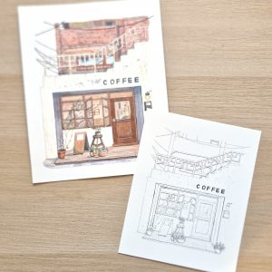 Café Sasohan - Coloriage Aquarelle