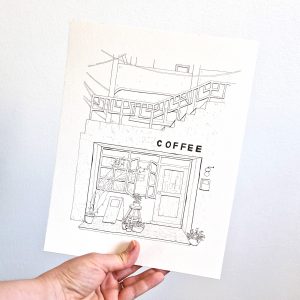 Café Sasohan - Coloriage Aquarelle