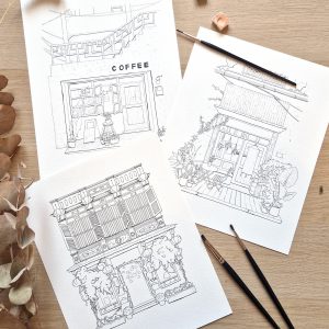 Coloriage Aquarelle - Lot de 3
