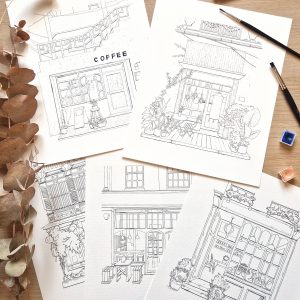 Coloriage Aquarelle - Lot de 5