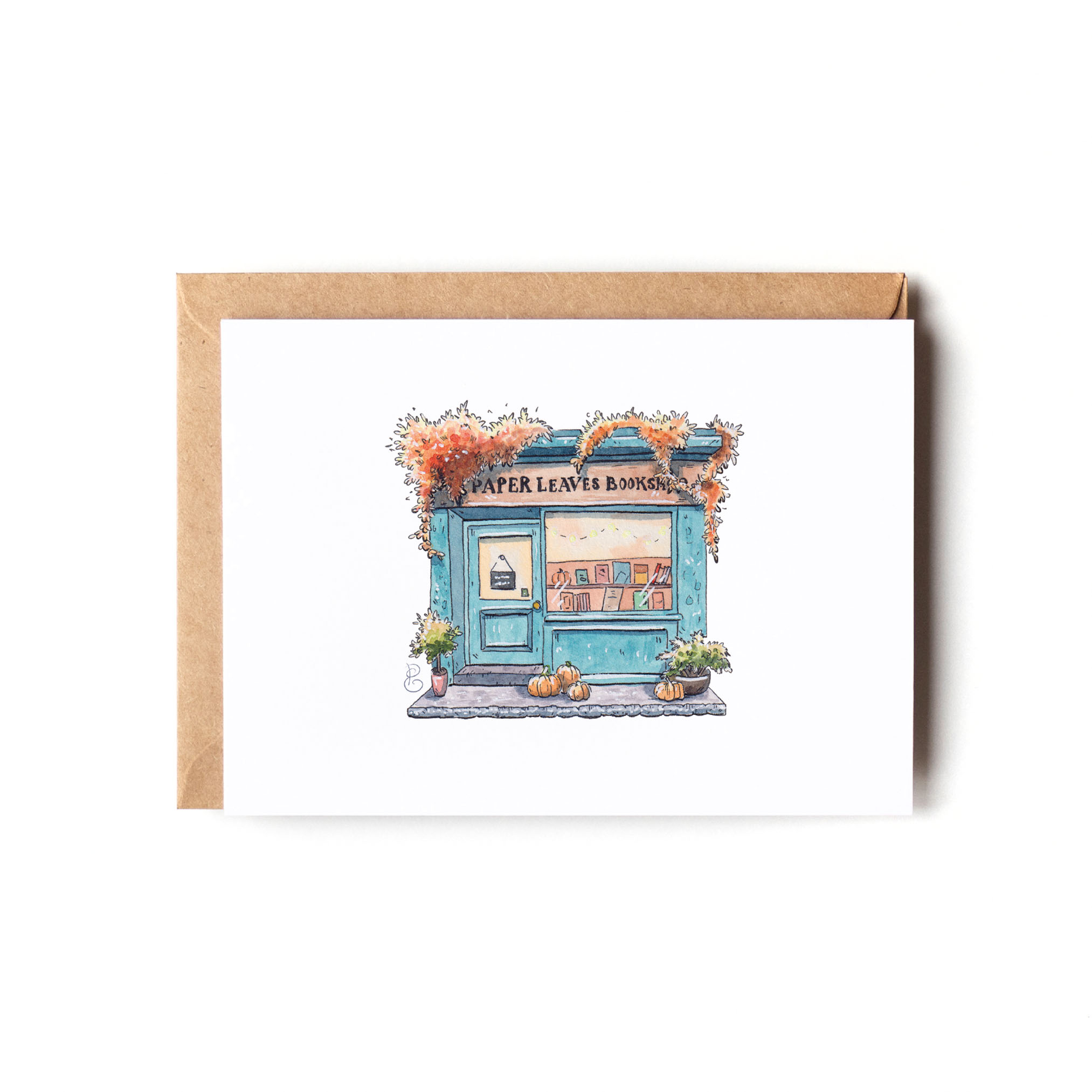 Elodie Plume - Paper Leaves Bookshop - Carte postale