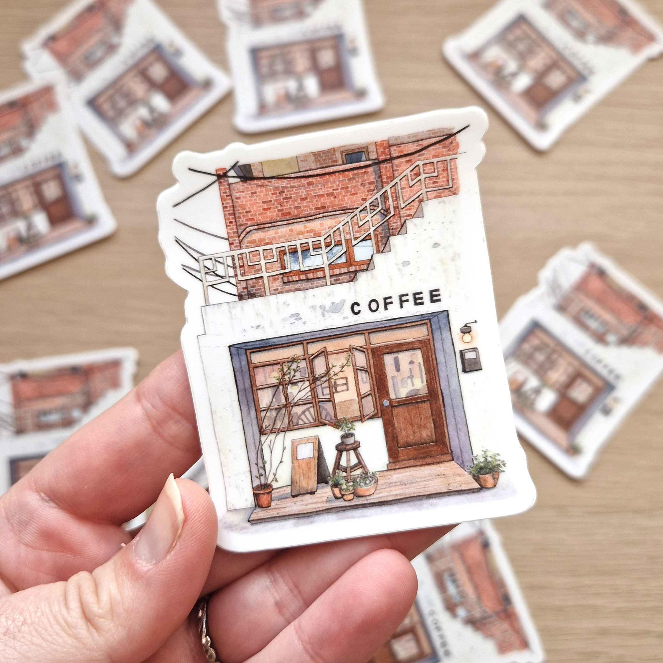 Elodie Plume - Sticker café Sasohan, Corée du Sud