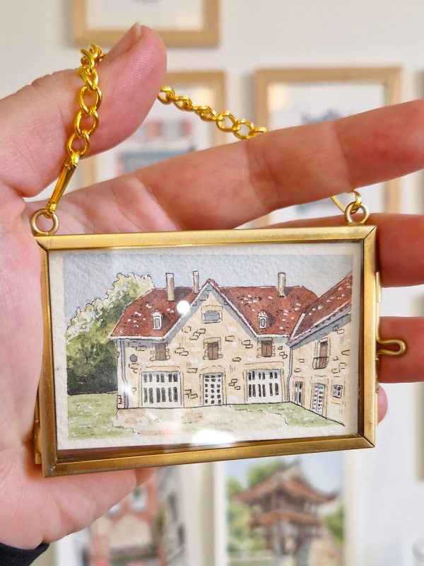 Aquarelles personnalisées - portrait de bâtiment - transformer photo en aquarelle